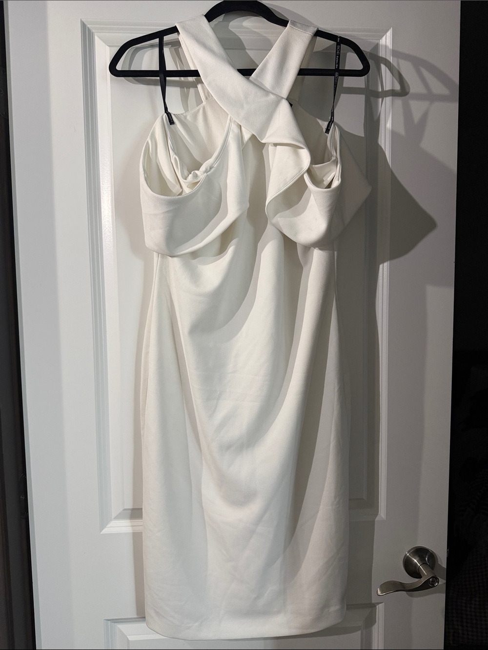 Rachel Zoe Ivory Cross-Shoulder Midi Dress